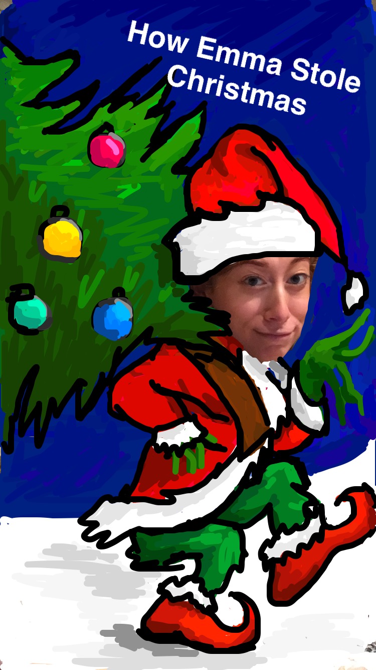 Emma as the Grinch
